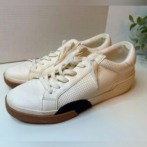 Dolce Vita Women's Leather Harryson Perforated Sneakers Size 10 Casual Classic